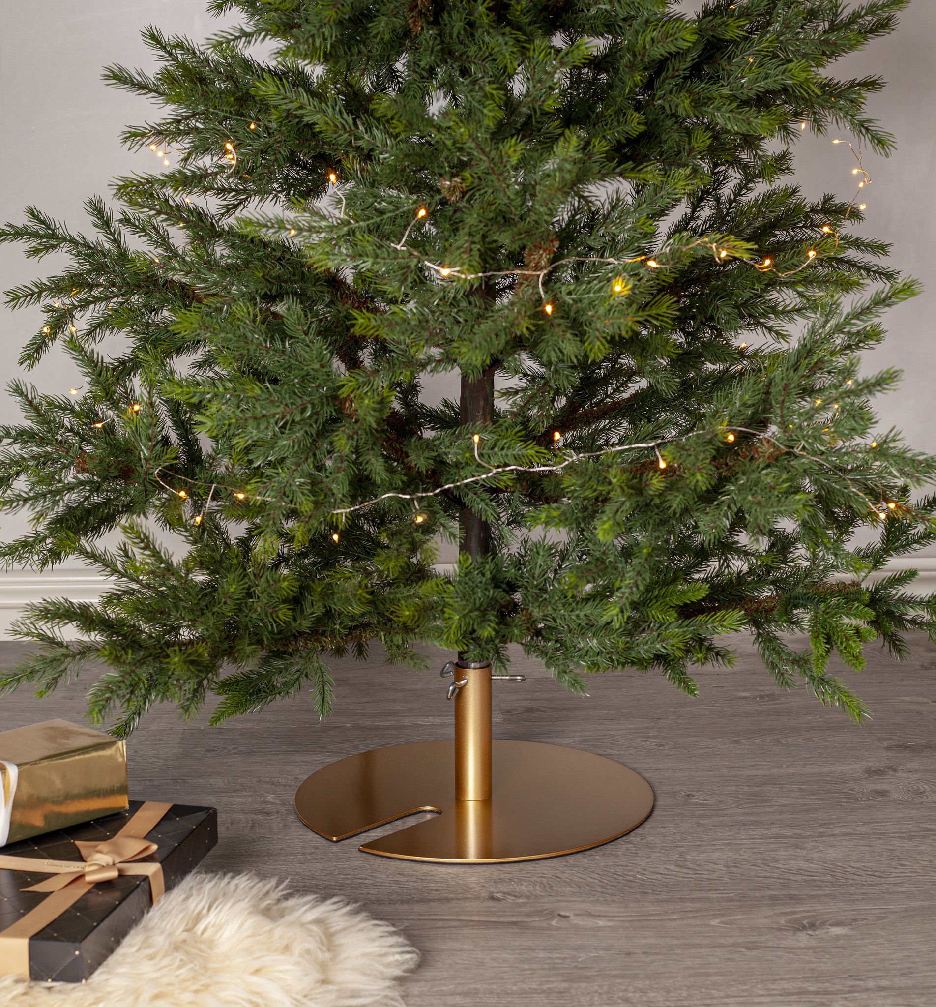 Weihnachtsbaum Fuss - 37x37x14.5cm, Gold