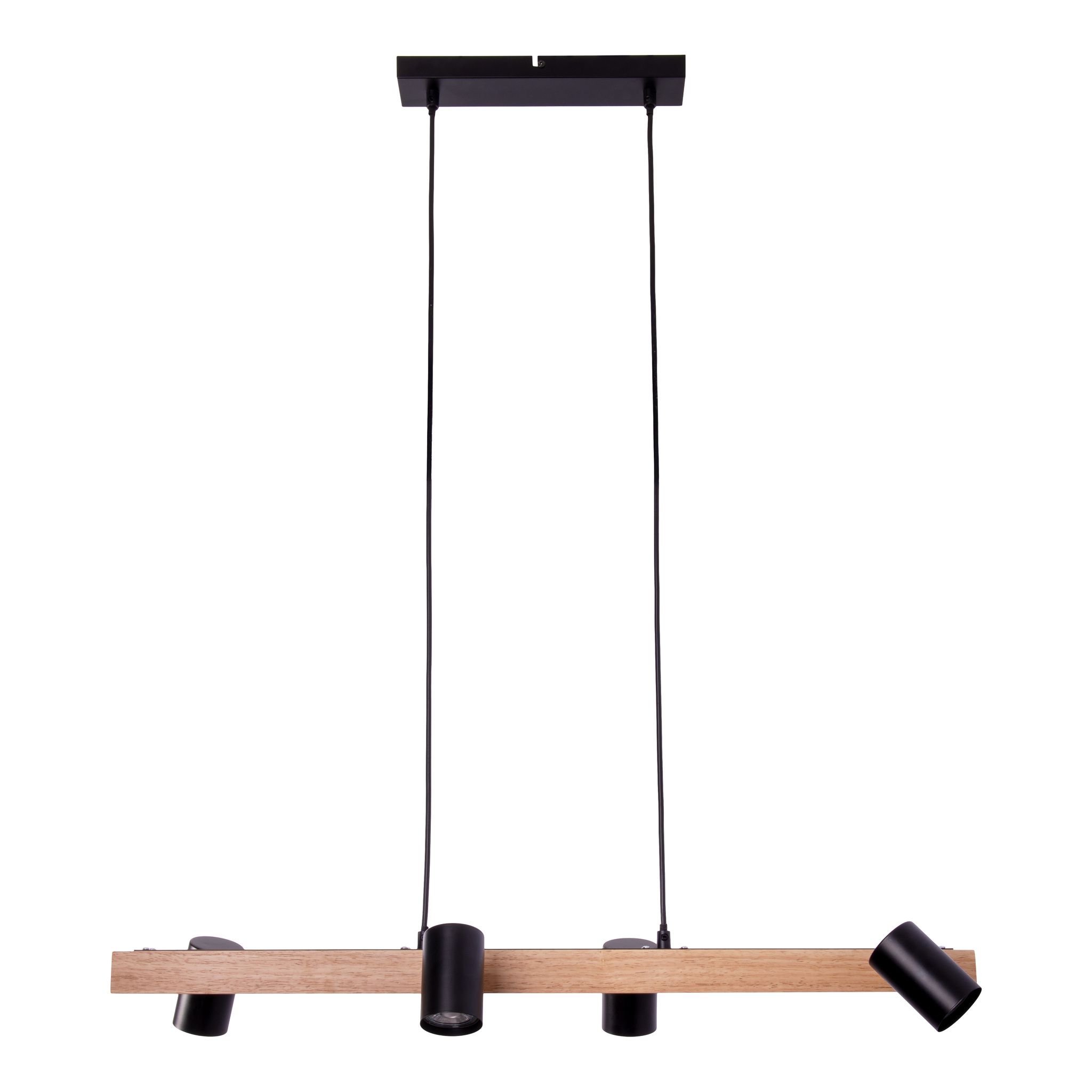 4er Pendelleuchte FRIDA schwarz L: 80 cm - GU10, IP20, 40W, 230V
