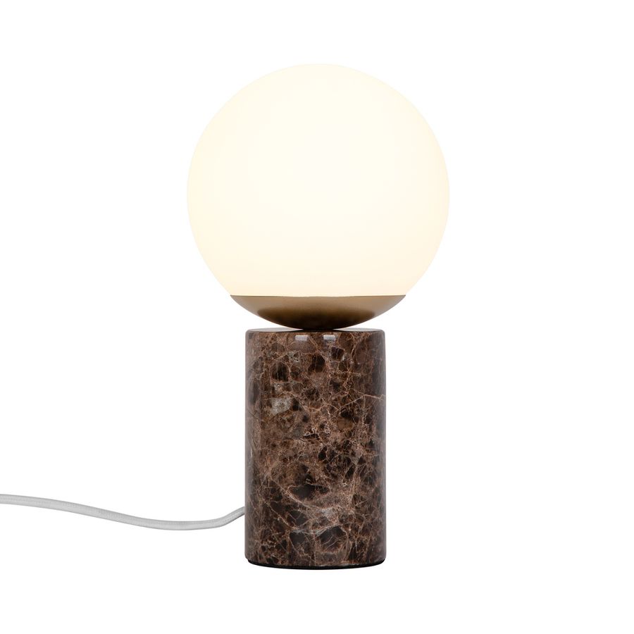 Lilly, Tischleuchte , Marble Braun - E14, IP20, max.25W
