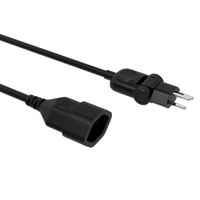 Verlängerungskabel MOVE - 3m T12/T13, schwarz, H05VV-F 3G1.0mm2 mit dreh- und klappbarem Stecker 270° / 180°