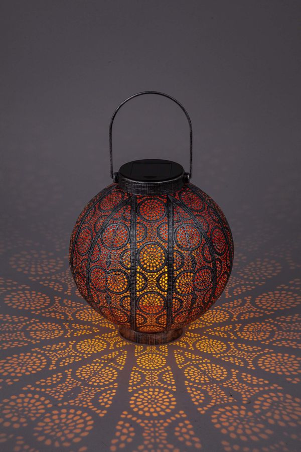Solar Laterne MENKAR - Amber LED, IP44, 1800K