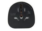 Reiseadapter World to Switzerland, schwarz - Out: CH In: IT, BRA, UK, USA/Japan Typ A/B, AUS/China