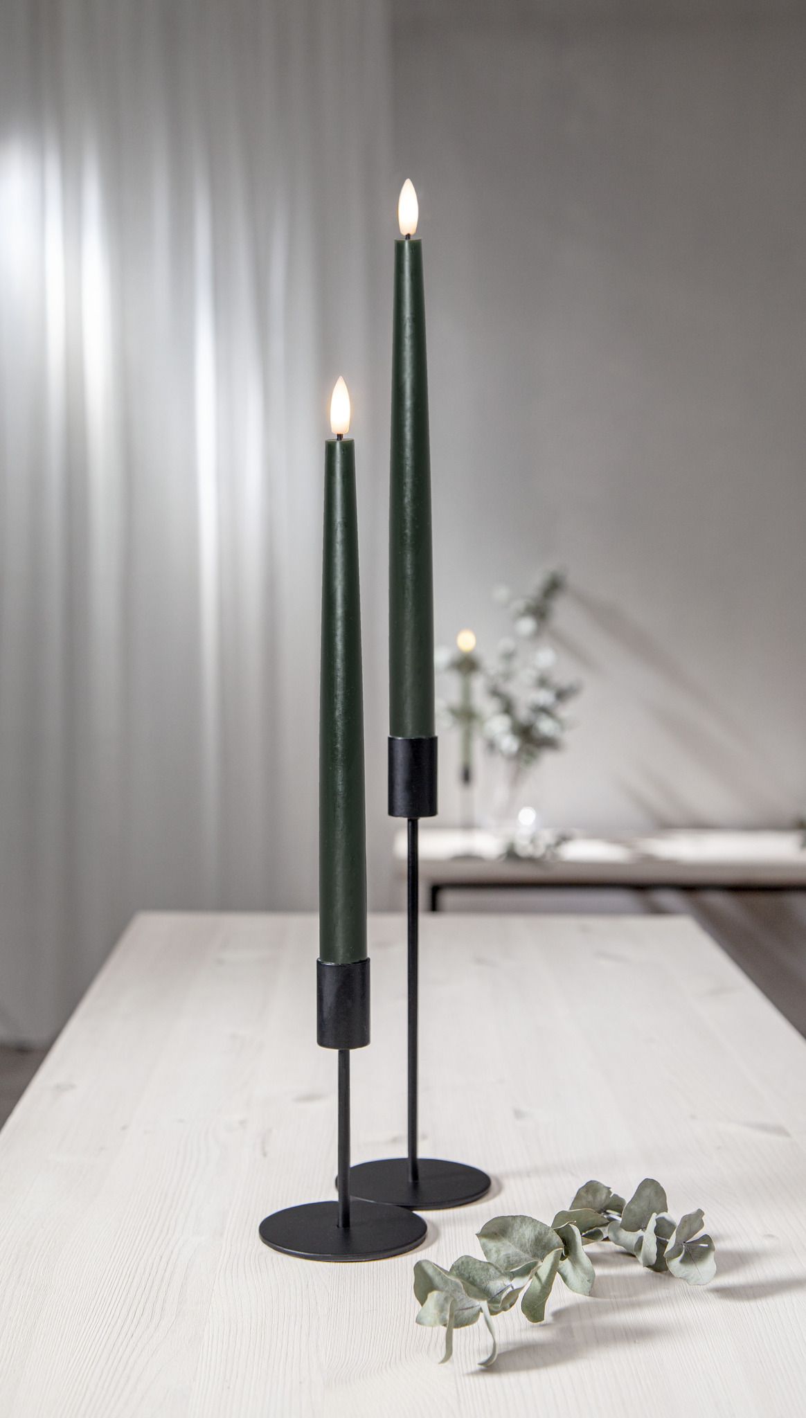 LED Dinner Kerze 2 pack Flamme Slim - 0/20