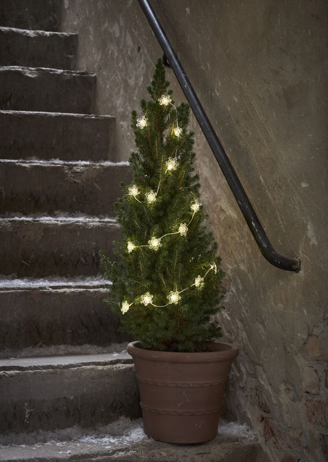 Lichterkette Snowstar - IP44, Warmweiss, 20 LED'S