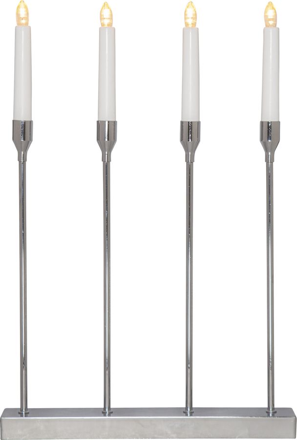 Kerzenleuchter Lottie - IP20, Chrom, Kaltweiss
