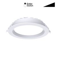 LED Downlight SYNO MULTI - 18W, 1410/1800/1710lm, 3000/4000/5700K, IP54, CRI 80, weiss, dimmbar, D=190mm, H=45mm, BL=160mm