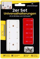 2er Set Universalhalterung - mit 4x 3M Kleber und 4 Schrauben
