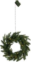 Künstlicher Weihnachtskranz Byske - grün, 30 LED's, 45cm Höhe