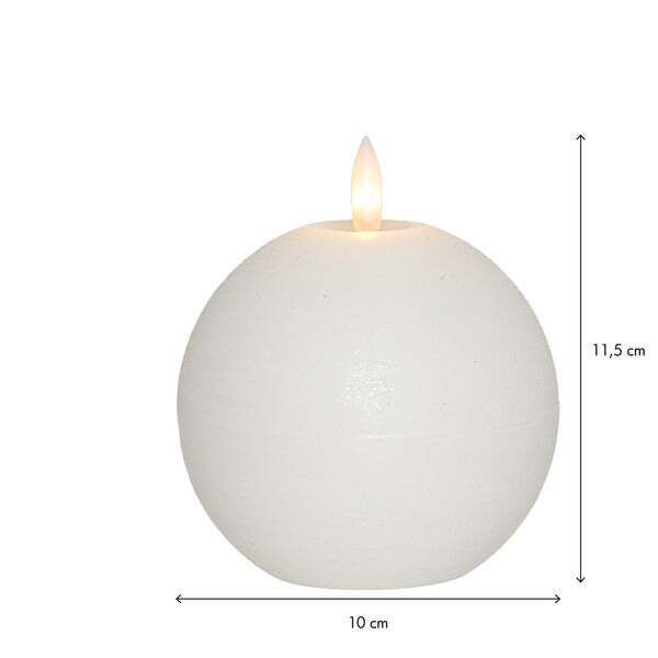 LED Pillar Kerze Flamme Rustic - Indoor, 11.5 cm Höhe,Timerfunktion