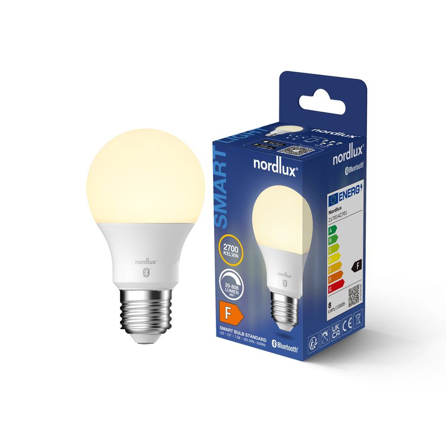 LED-Leuchtmittel Smart, E27, A60, Weiss - 7.5W ,2700K, IP20