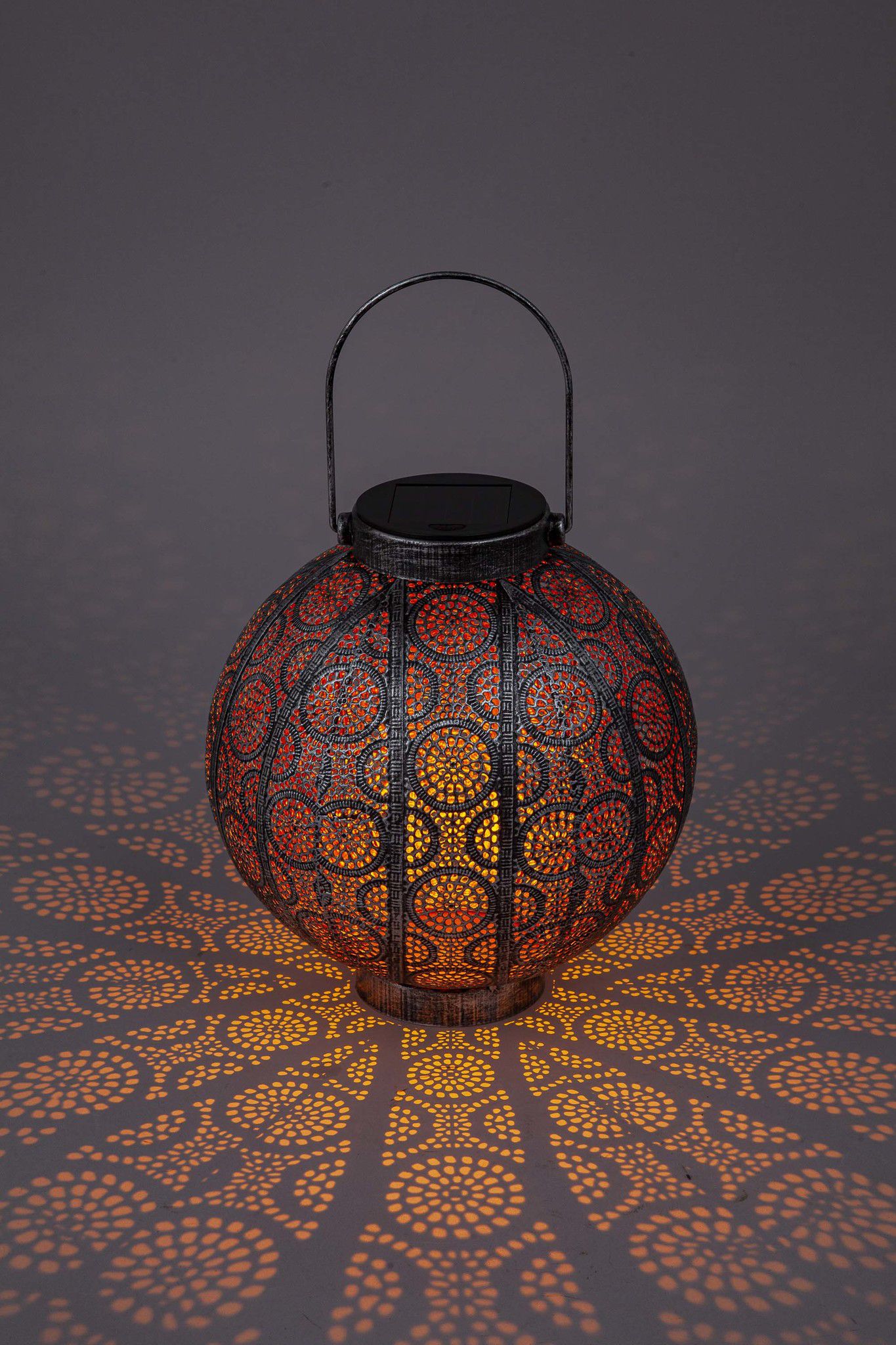 Solar Laterne MENKAR - Amber LED, IP44, 1800K