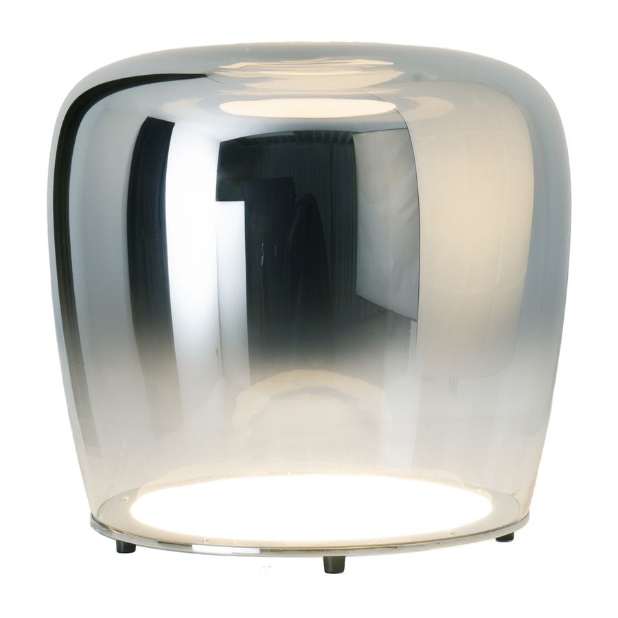 LED Tischleuchte Smoky d:43cm - LED fest verbaut, 3000K, warmweiss