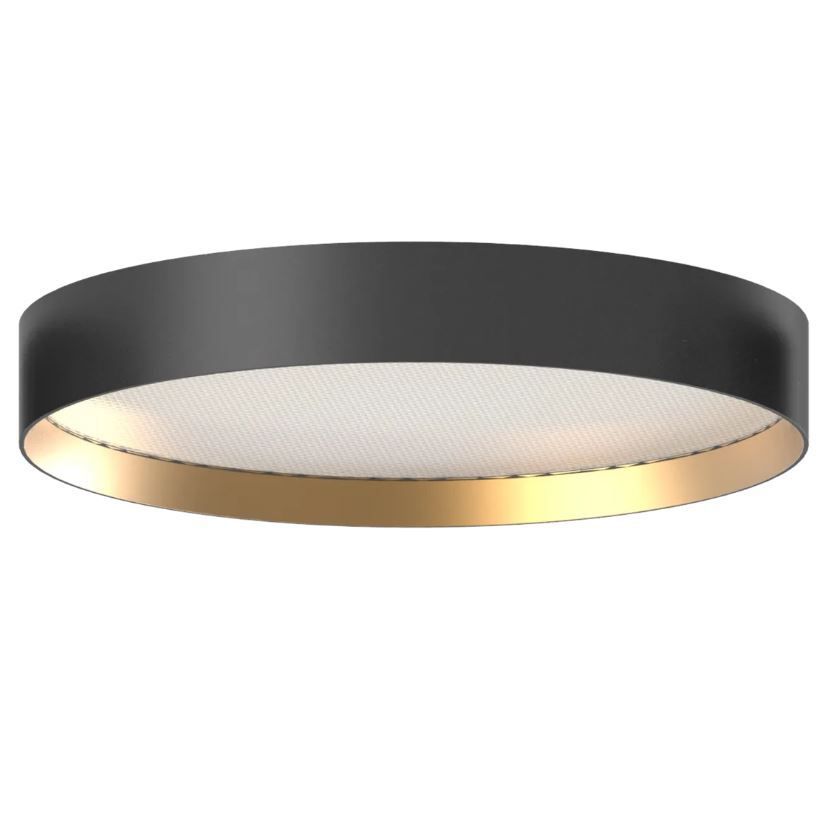 LED DALI-Anbauleuchte SUGAR 450 (4000K) - 28W, 2650lm, 4000K , IP40, CRI 90, 90°, schwarz-gold, DALI dimmbar, D=450mm, H=103mm