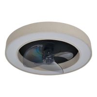 LED-CCT Deckenleuchte  VALENTO  inkl. Ventilator : 51cm beige - IP20, LED-Modul, Beige