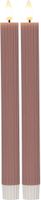 LED Dinner Kerze 2 pack Flamme Stripe - Indoor, Pink, 25.00cm Höhe