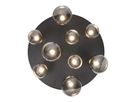9er LED Deckenleuchte  SINGAPUR  : 45cm schwarz - IP20, LED-Modul, Schwarz
