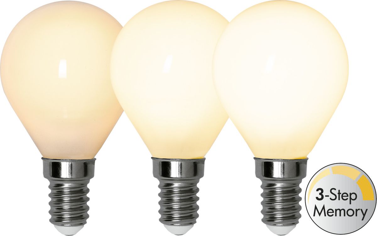 LED Leuchtmittel E14 P45 Opaque Filament RA90 3-step - E14, 380Lm, 2700K, 4W, 220-240VAC