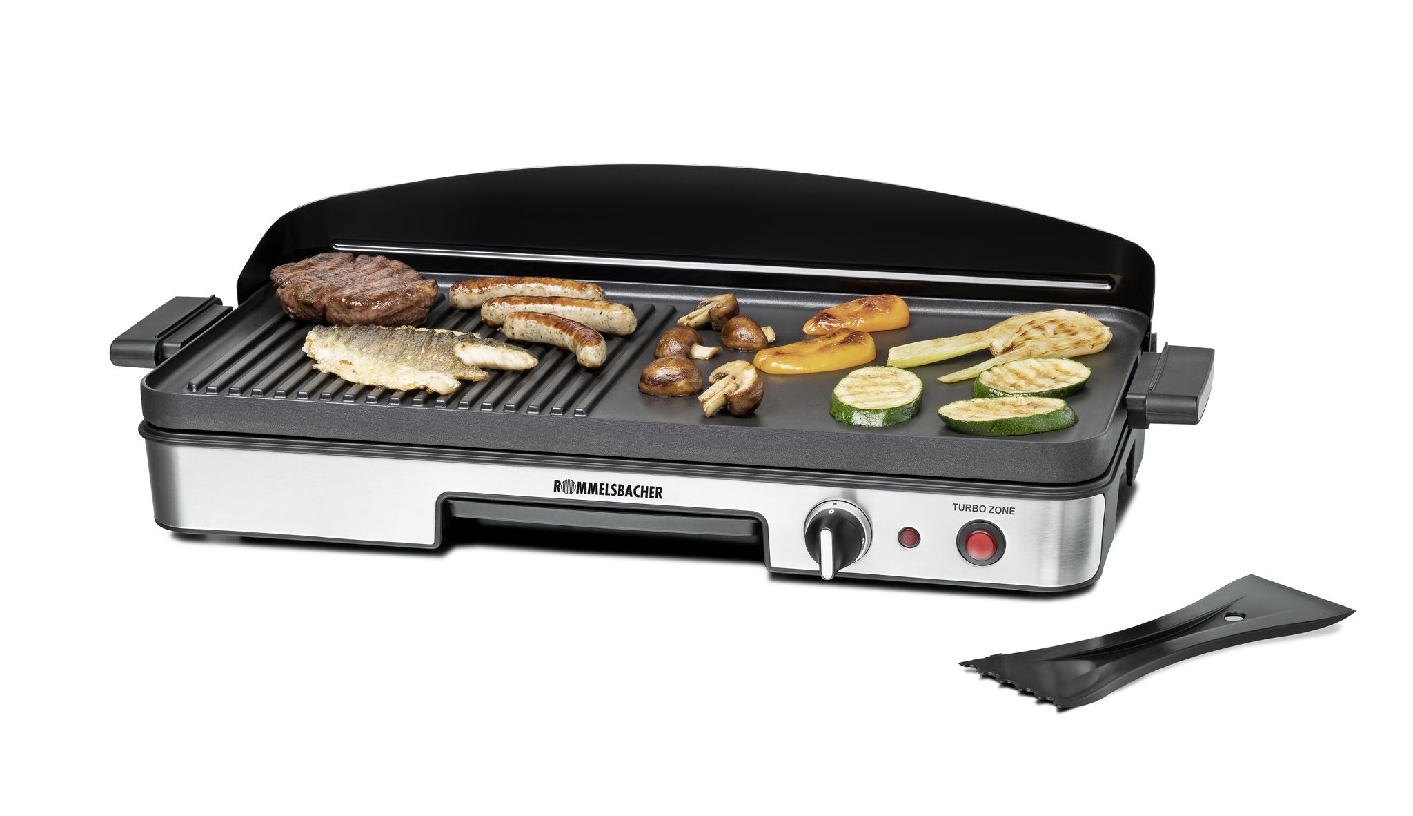 Tischgrill BBQ 2003 - Tischgrill BBQ, Edelstahl/schwarz, 1900W