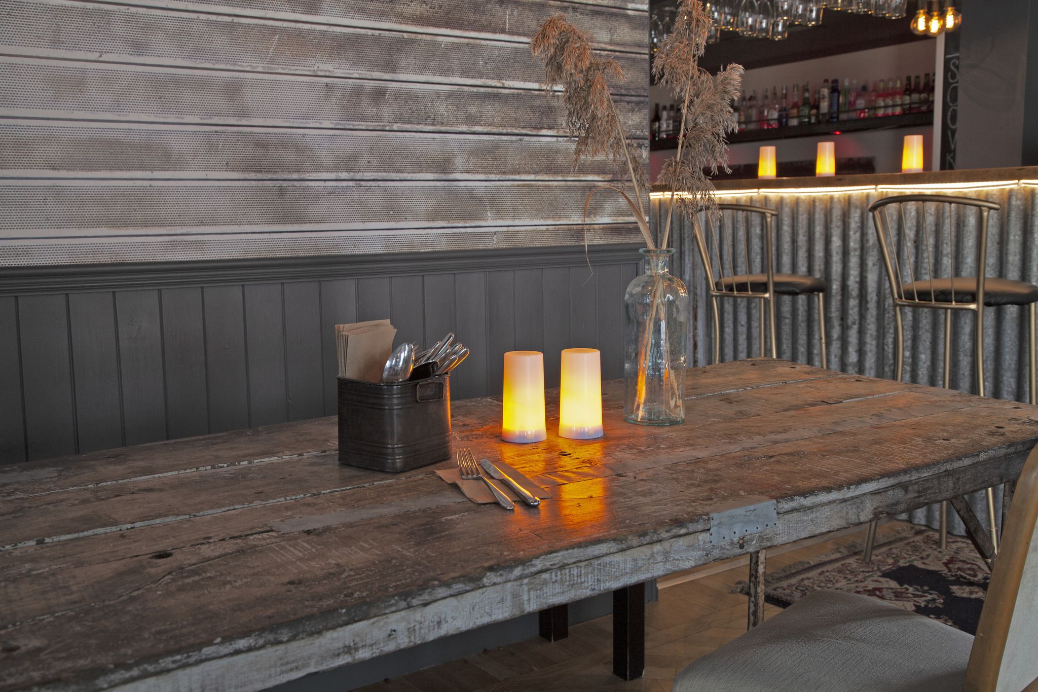 LED Pillar Kerze Diner 5 Extra - Indoor, Weiss, 13cm Höhe, keine Timerfunktion