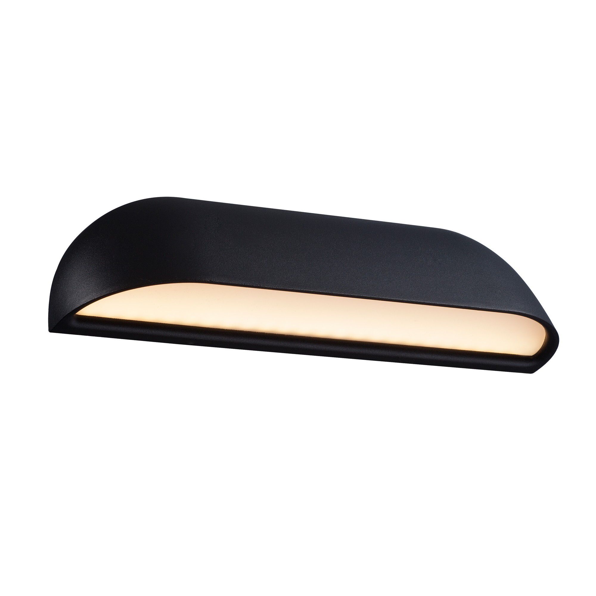 LED Wandanbauleuchte Front 26 - 9.8W, 650lm, 3000K, IP44, CRI 80, schwarz, nicht dimmbar, L=260mm, B=68mm, H=68mm