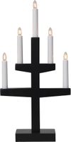 Kerzenleuchter Trapp - IP20, Schwarz, Warmweiss