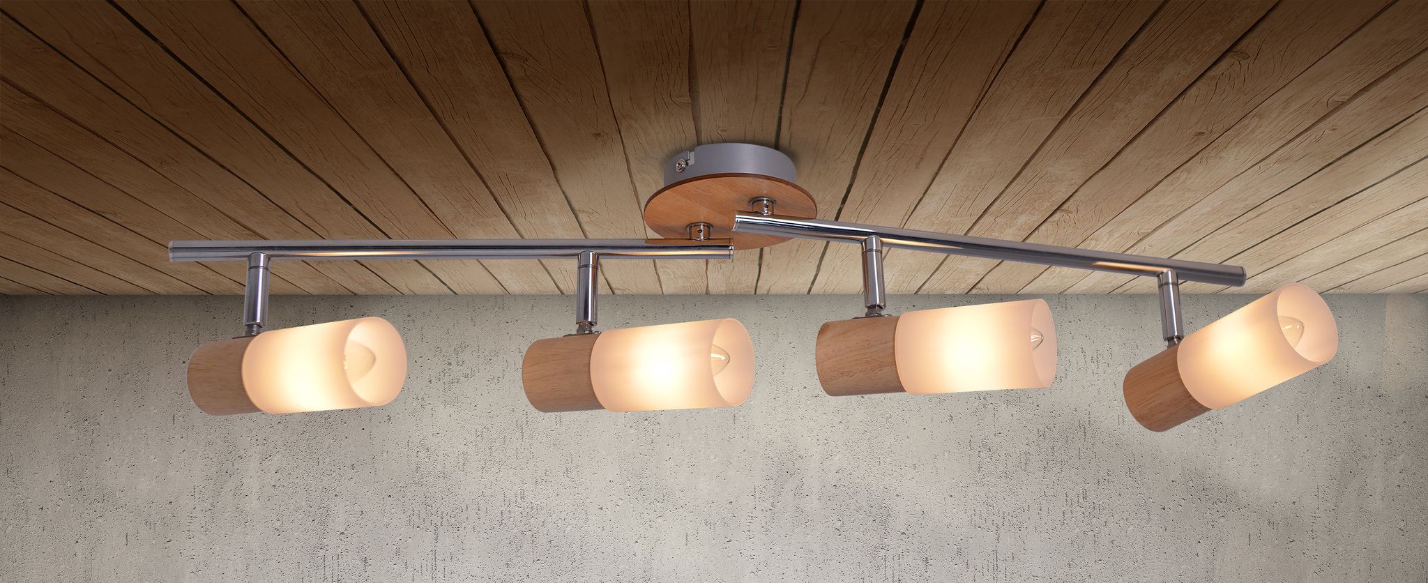 4er Wand. u, Deckenspot Todtnau - E14, 20W, IP20