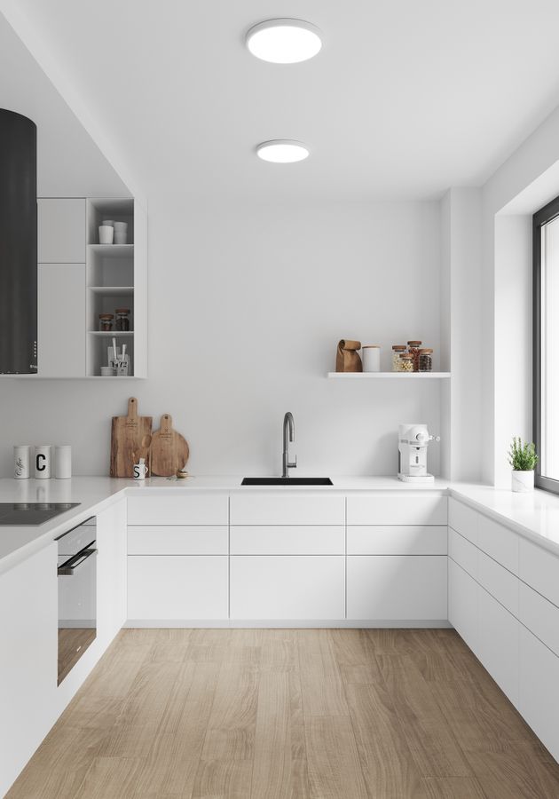 LED Sensor-Deckenleuchte Oja - 15W, 1600lm, 2700K, IP54, CRI 80, 120°, weiss, nicht dimmbar, D=294mm, H=23mm