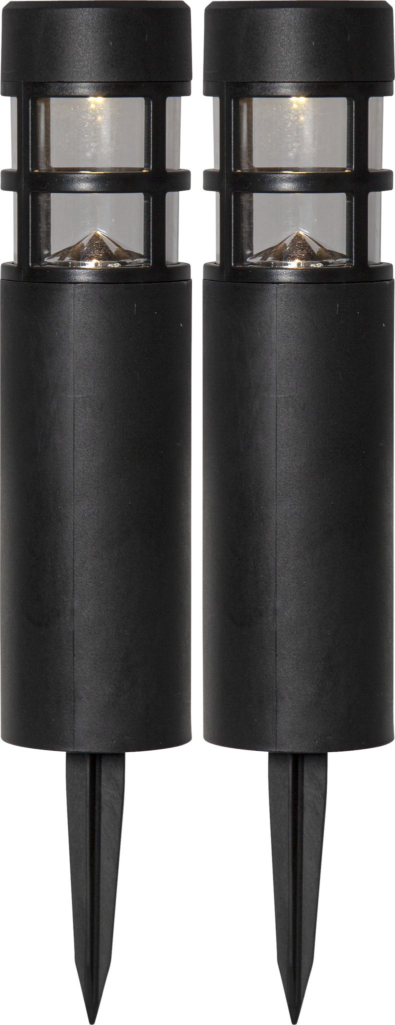 Solar Poller 2 Pack Rundi - IP44, Warmweiss, Dämmerungssensor