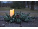 Bougie de tombe LED Serene - Outdoor, Grün, 12cm Höhe, Timerfunktion