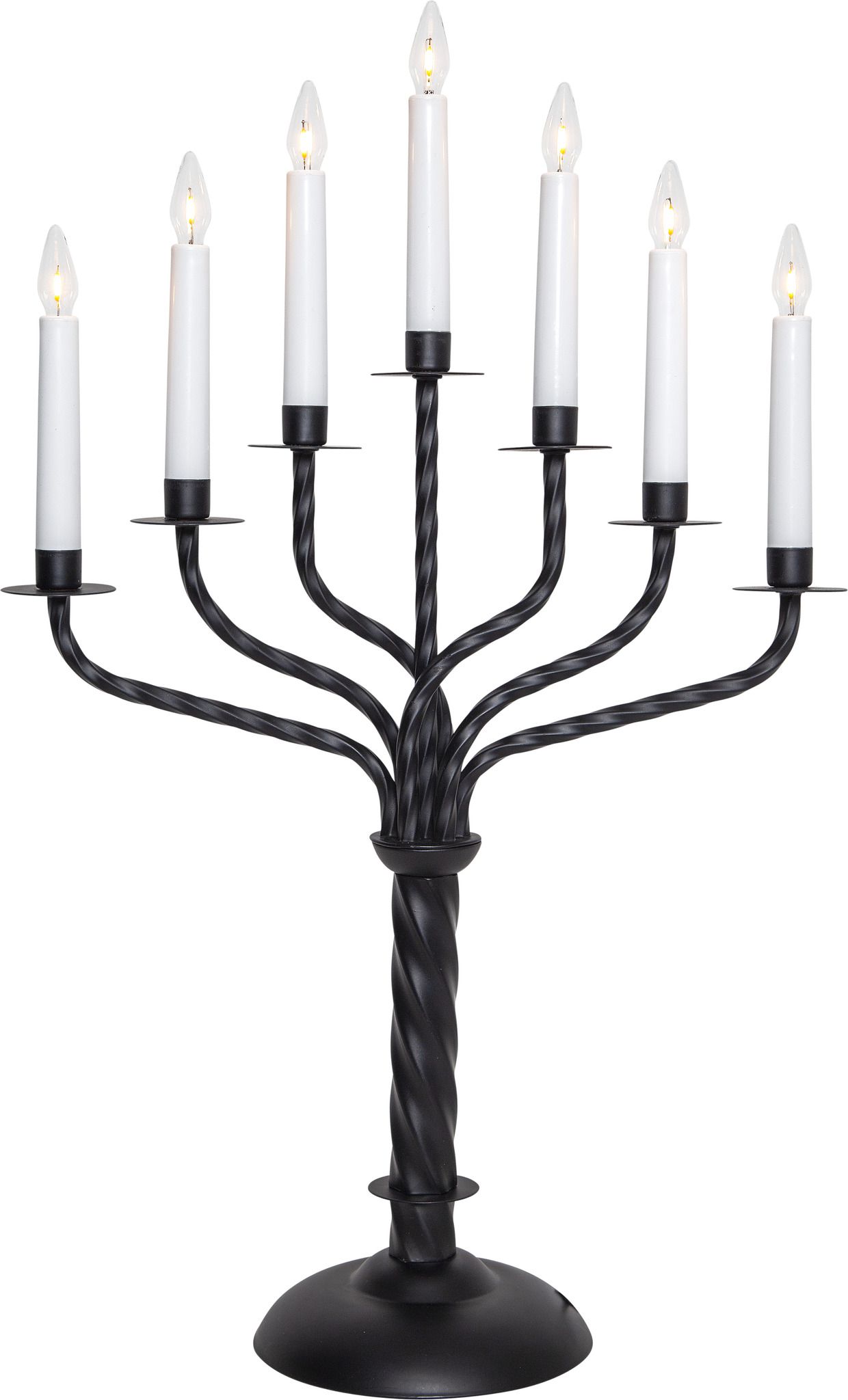 Kerzenleuchter Bore - IP20, Schwarz, Warmweiss