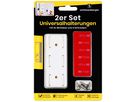 2er Set Universalhalterung - mit 4x 3M Kleber und 4 Schrauben