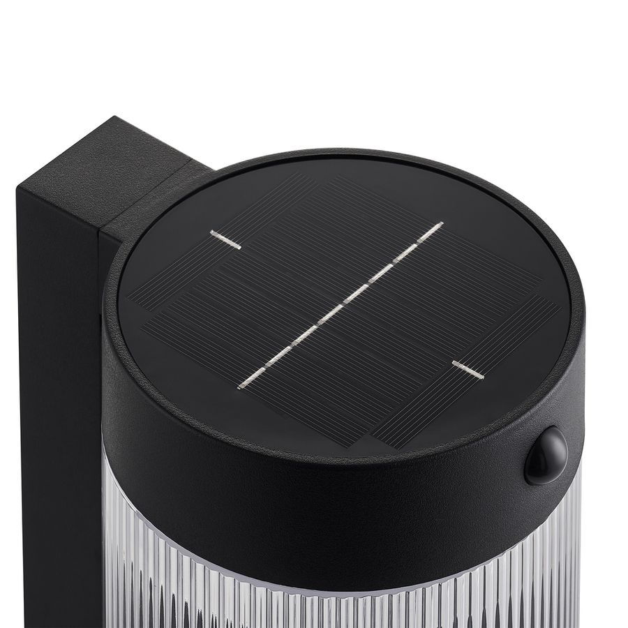 Solar-Wandleuchte COUPAR - LED-Modul 3.2W, IP44, schwarz