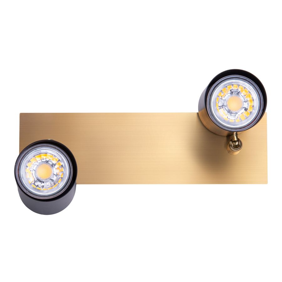 2er Wand- und Deckenleuchten FRIDA L: ca. 24 cm schwarz - GU10, IP20, 40W, 230V