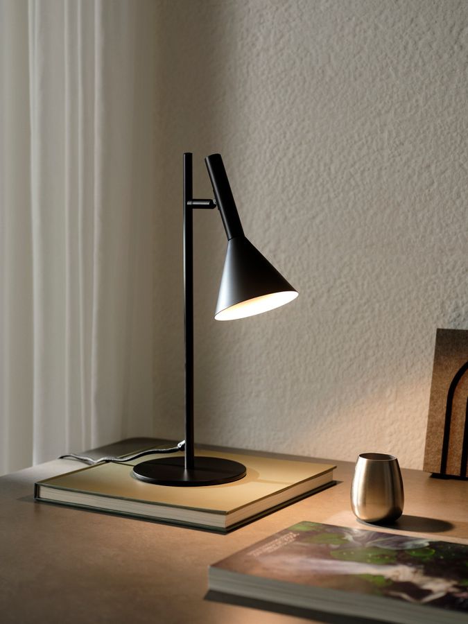 Tischlampe Kelvis Schwarz - GU10, IP20, 230V