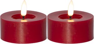 LED Teelicht 2 Pack Flamme Flow - Indoor, Rot, 5.5cm  Höhe, Timerfunktion