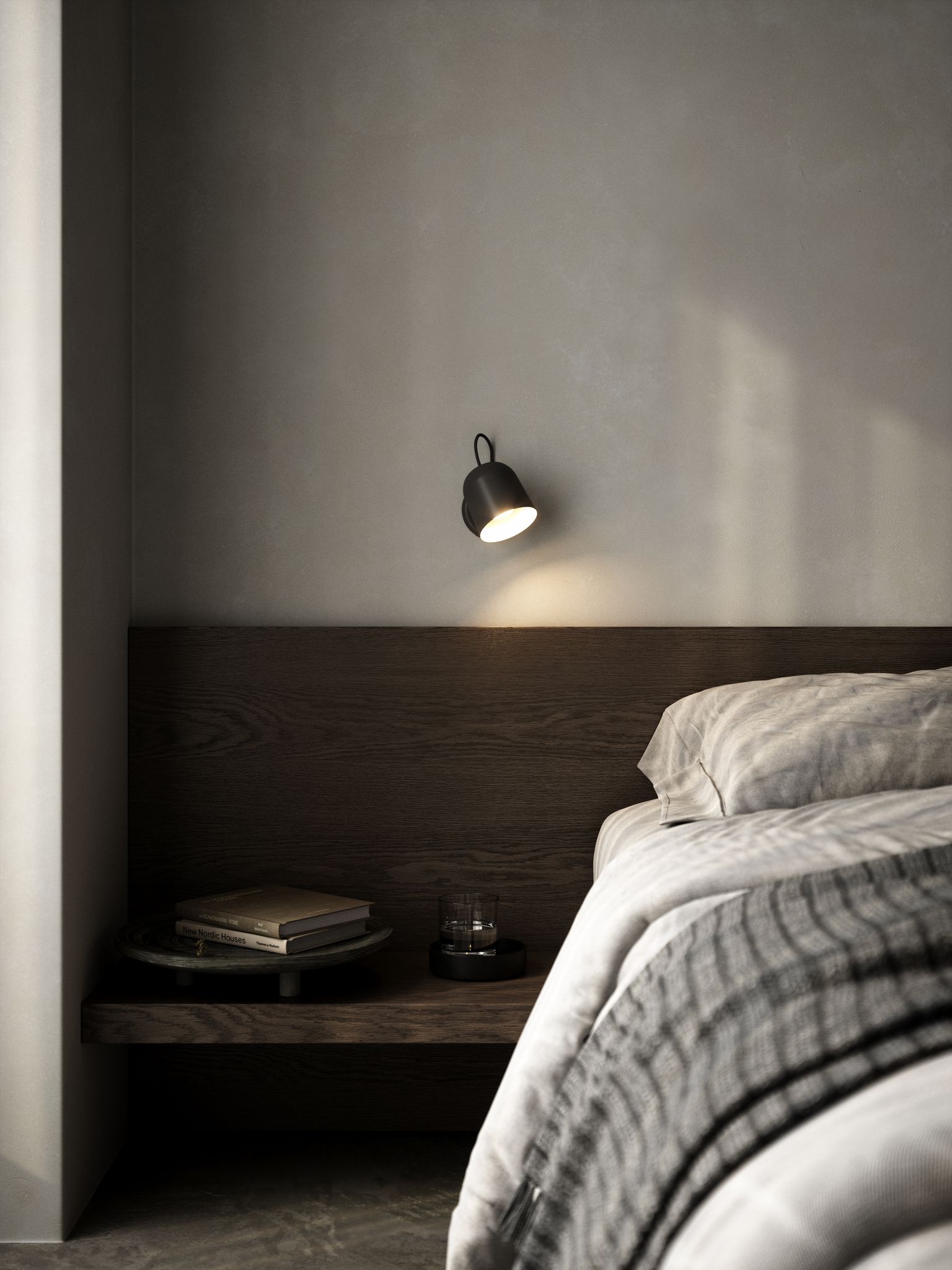 Angle, Wandleuchte, Schwarz - IP20, GU10