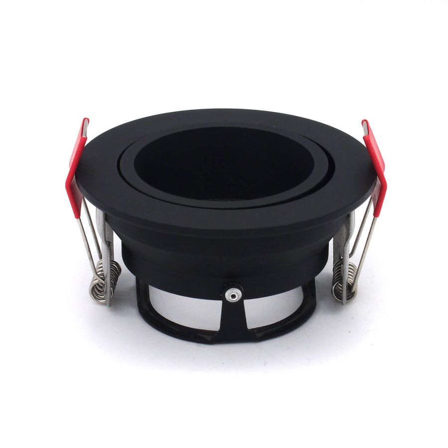 spot da incasso bianco opaco Ø80mm opaco - BL=80mm, H=44mm, D=90mm, schwarz