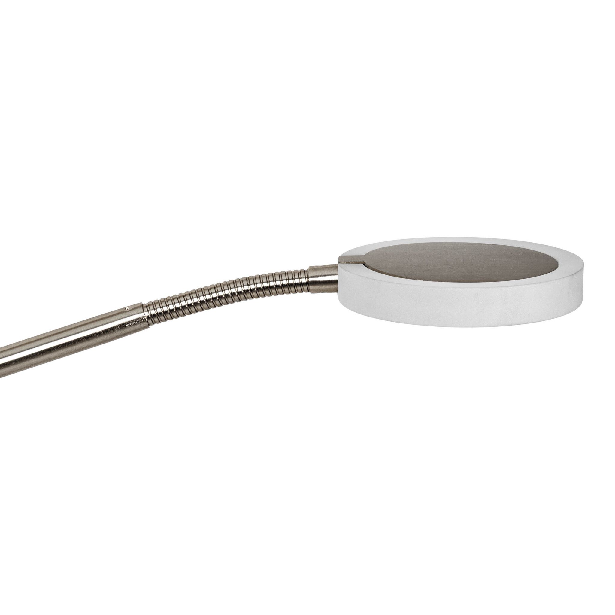 LED-CCT Stehleuchte  SAMIRO  inkl. Lesearm H: 180cm satiniert /stahl-blank - IP20, LED-Modul, Stahl-Blank