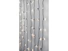 LED crispy white, Vorhang, 80 LEDs - Schwarz, 3000K, 130cm x 130cm