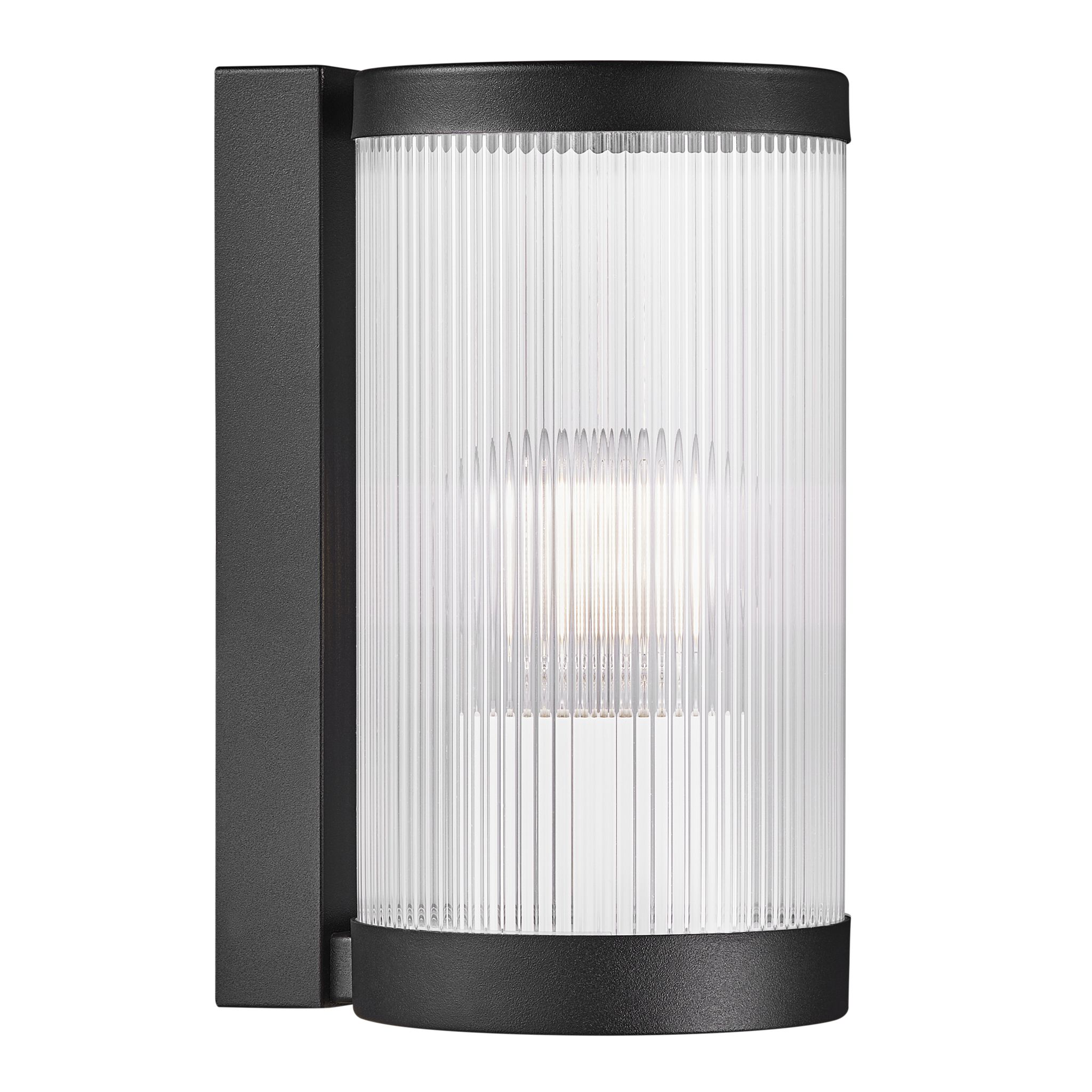 Wandleuchte COUPAR - 1xE27 (exklusiv), max.25W, IP54, schwarz, dimmbar (optional Leuchtmittel), D=130mm, H=250mm