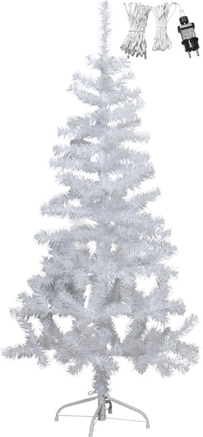 Weihnachtsbaum mit LEDAlvik - Weiss, 80LED, 150cm Höhe