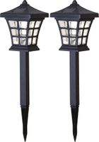 Lampe solaire de chemin 2 Pack Nippon - Schwarz, Lichtfarbe Warmweiss