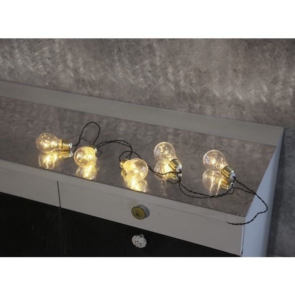 Lichterkette Glow Batteriebetrieben - IP44, Gelb, 5 LED's, 100cm