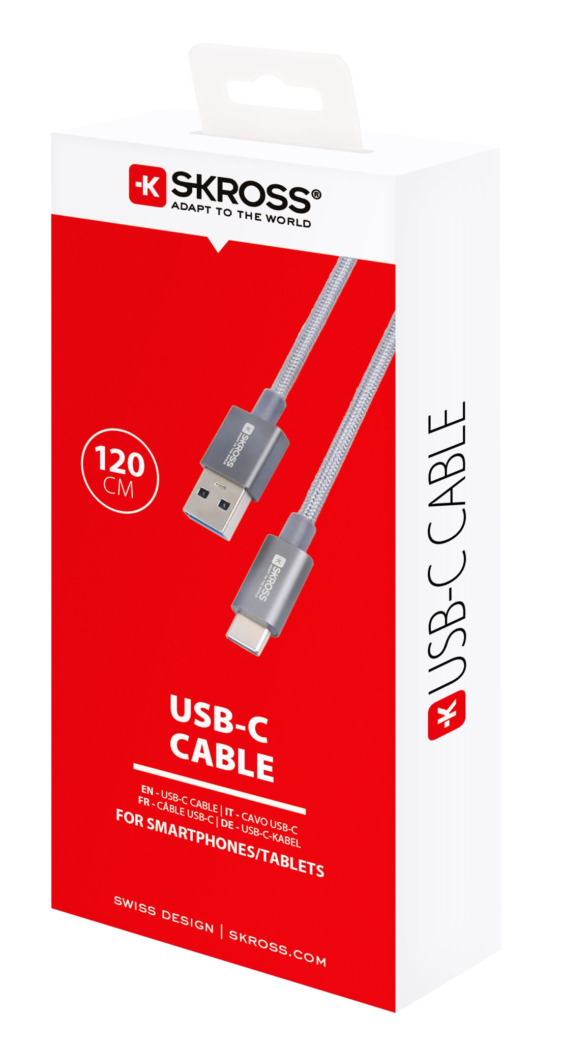 USB-A to USB-C 3.0 Cable - 1.2m - USB-A to USB-C 3.0 Cable, 1.2m, grau