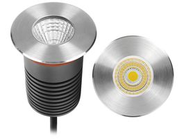LED Bodeneinbaustrahler BEAM - 6W, 500lm, 2700K, IP67, CRI 80, 36°, dunkelgrau/alu., nicht dimmbar, D=65mm, H=112mm, BL=53x112mm