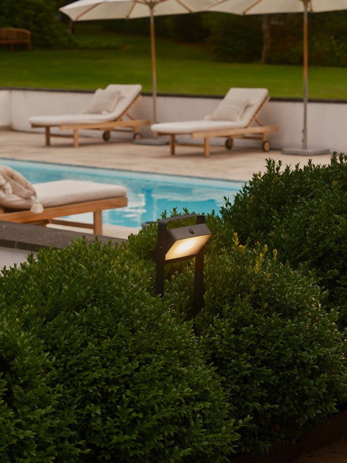 Solar-Pollerleuchte Saulio  Schwarz - LED Modul, 4.5W, IP44