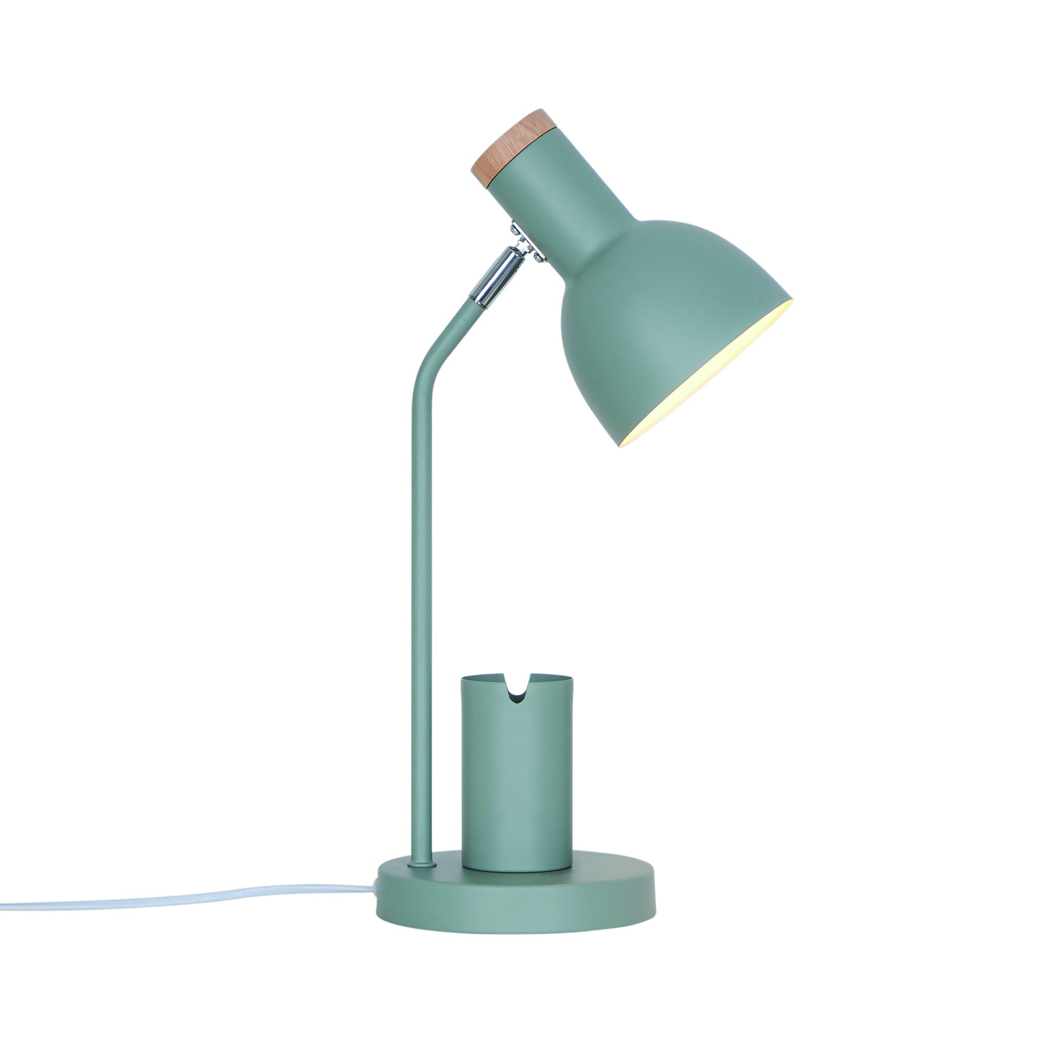 Tischleuchte Devone Dusty Grün - 15W, E27, IP20