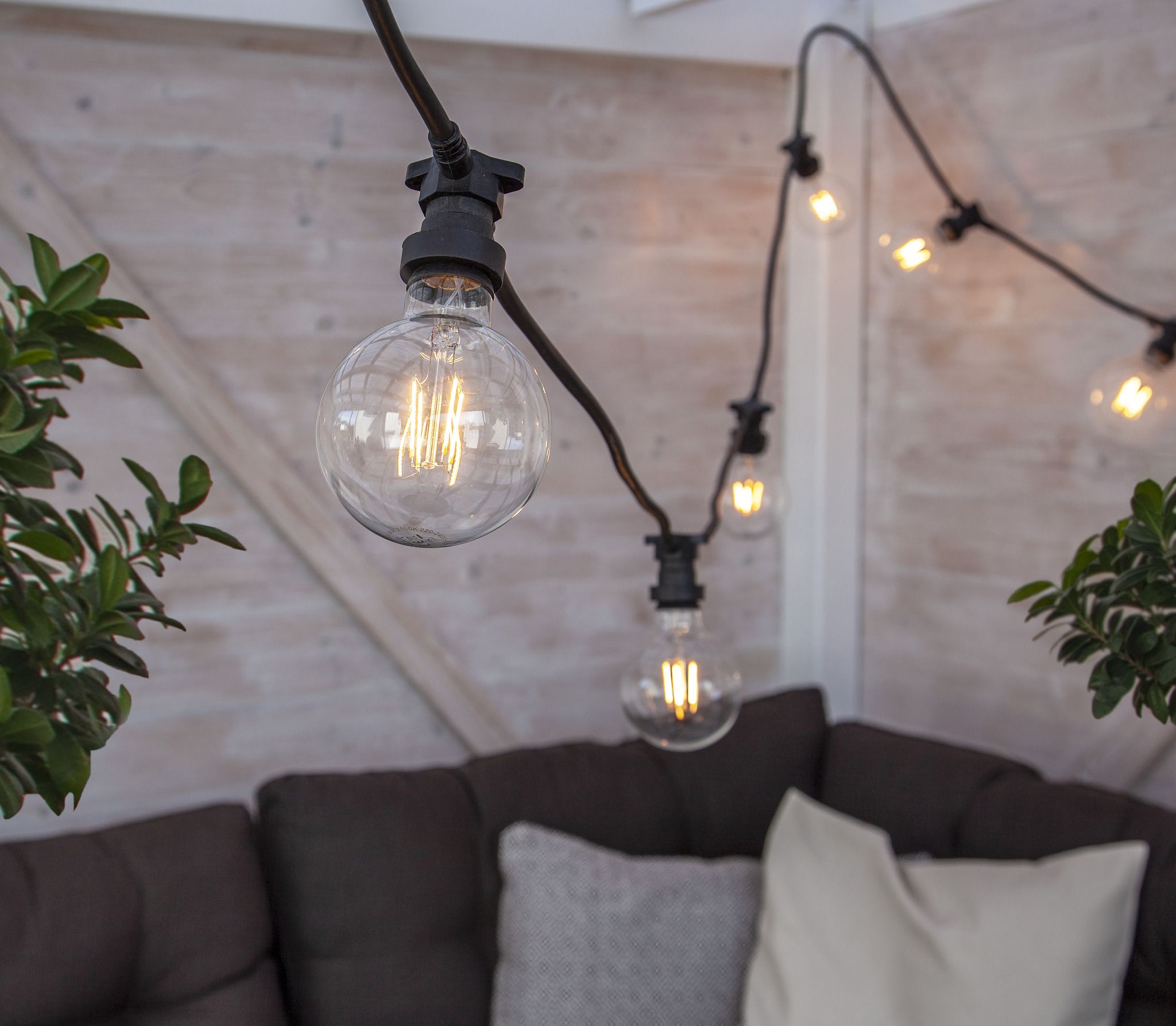LED Party-Deco Illuminationskette Solo - 20xE27 (Leuchtmittel exkl.), IP44. IP55 Stecker, L=20m
