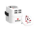 PRO Light USB (4xA) - World - Out: Schuko, UK, USA Typ B, AUS/China, In: CH, IT, Schuko, UK, BRA, USA/Japan, AUS/China