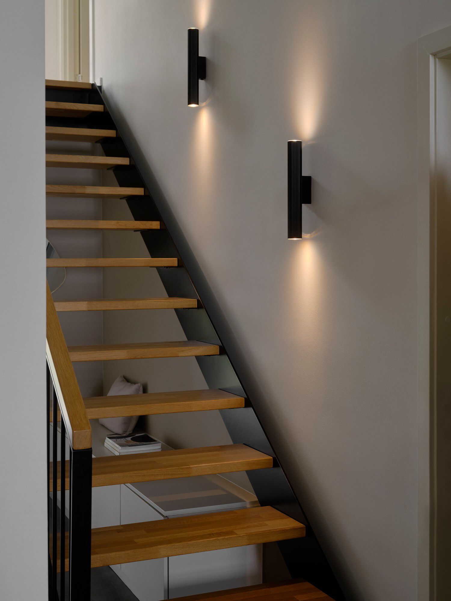 Wandleuchte Vico long Schwarz - 2x5W, GU10, IP20